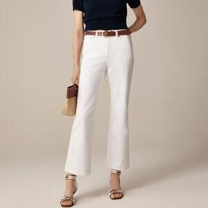 J.Crew High Rise Kickout Jean White Denim Size 30 NWT